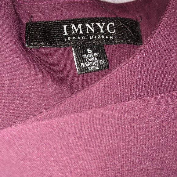 IMNYC Issac Mizrahi Burgundy Career Dress Size 6 - Picture 3 of 4